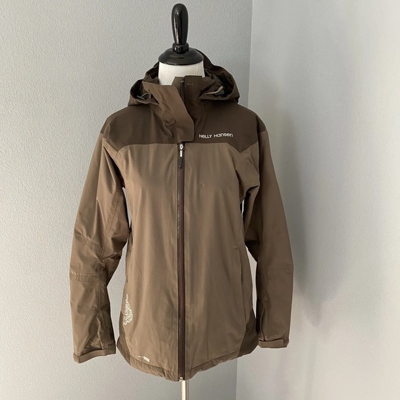 Helly Hansen Tech XS Brown Soft Shell Jacket Hood - Picture 2 of 9